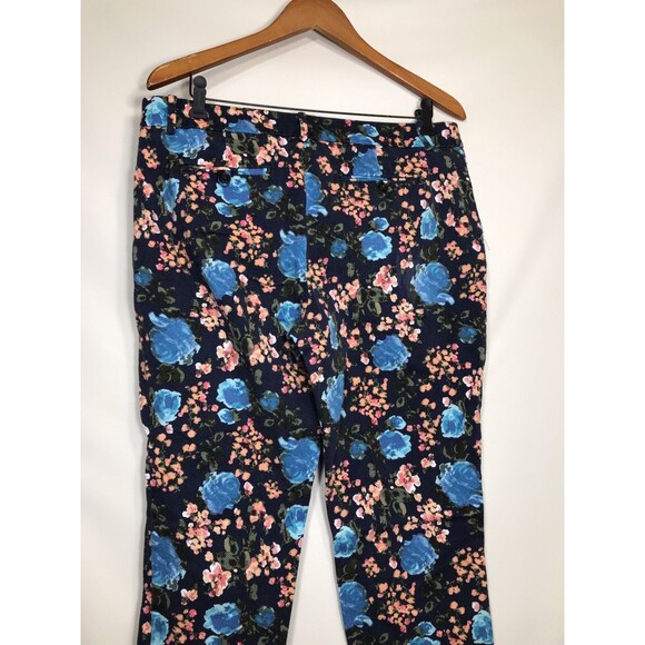 Merona Pants Size 14 Floral Print Classic Fit Multicolor print - Picture 6 of 7